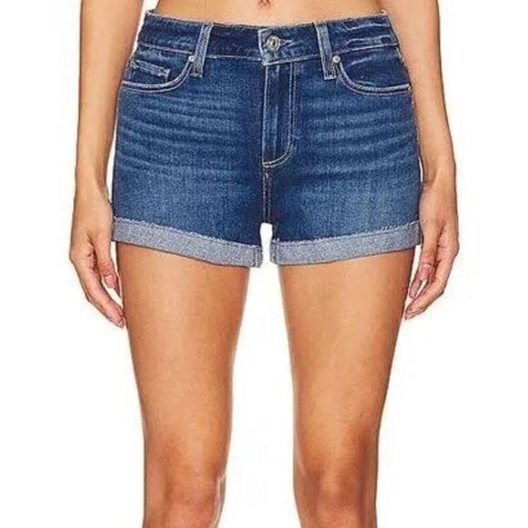 Paige Lightly Distressed Cuffed Jimmy Jimmy Denim Shorts - 28 - Picture 1 of 7